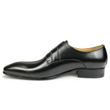 Men's Genuine Leather Pointed Toe Shoes - Wine Red - Dress Shoes - 50 B - Genuine Leather - image 4