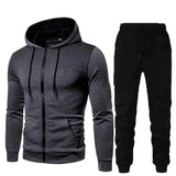 Men's Sporty Track Suit Sets 2Pcs - Beige - Activewear Set - 3XL - Polyester - image 17