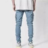 Men's Slim Fit Skinny Denim Jeans - Black - Skinny Jeans - 4XL - Polyester Denim - image 16