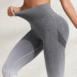 Women's Gradient Smile Yoga Pants - Light Gray - Gradient / Fitness Pants - XL - Spandex Polyester - image 27