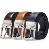 Men's Genuine Leather Reversible Belt - Brown/Black - Men's Belt - 105cm (Waist 90cm) - Genuine Leather - image 1
