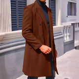 Men's Stylish Business Casual Overcoat - Grey - Jacket - 2XL - Polyester - image 4