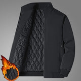 Men's Plus Size Casual Windbreak Coat - Dark Blue - Padded Jacket - 8XL 122.5-137.5 KG - Polyester - image 5