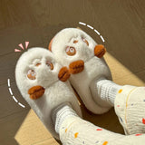 Women's Cute Cartoon Panda Slippers - Black - Slippers - 36-37 - Plush - image 26