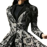 Women's Vintage Dark Gothic Swing Coat - Gray/Black - Gothic Dress - XXL - Polyester - image 9