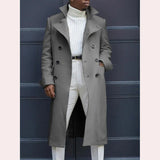 Men's Smart Double Breasted Dress Coat - Khaki - Jacket - 5XL - Polyester - image 9