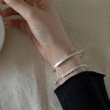 Men's Women's Vintage Hasp Bracelet - Silver - Unisex Bracelet - Adjustable - Alloy/Silver Plated - image 8