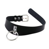 Women's Cosplay Dog Collar Choker - Black - Circle Choker - Medium - PU Leather - image 23