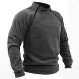 Men's Stand Collar Mock Neck Pullovers - Black - Sweater - 4XL - Polyester - image 7