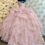 Women's Quinceañera Luxury Ball Dress - Pink - Ball Gown - 28W - Polyester Tulle - image 2