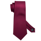 Funki Buys | Neckties | Men's 3 Pcs Premium Burgundy Tie Set