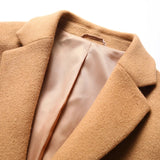 Men's Luxury Wool Blend Trench Coats - Tan / Trench Coat - 4XL - Polyester - image 31