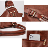 Handbags Women's Fashion Tote Bags - Brown - 1 - Handbag + Purse - Medium - PU Leather - image 36