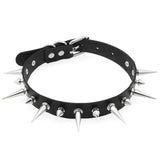 Women's Spike Collar Gothic Necklace - Black - Spike Collar Necklace - PU Leather - image 34