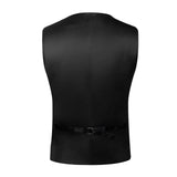 Men's 4 Pcs Premiem Gold Tie Vest Set - Gold/Black - 4pc Tie Set - MJ-3052 - 3XL - Silk - image 17