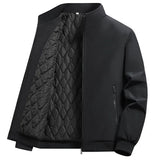 Men's Plus Size Casual Windbreak Coat - Black - Padded Jacket - 8XL 122.5-137.5 KG - Polyester - image 28