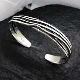 Men's Women's Nordic Layered Bracelet - Silver - AL6134 - Adjustable - Alloy/Silver Plated - image 7
