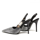 Women's Metallic Beaded High Slingbacks - Gold - 1 6129 / Slingbacks - 42 B - PU Leather - image 13