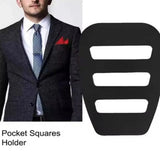 Men's Handy Pocket Square Holder - Black - 1 Pcs Pocket Square Holder - Medium - Plastic - image 2