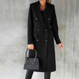 Funki Buys | Jackets | Women's Double Breasted Long Overcoat