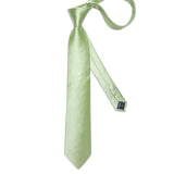 Funki Buys | Neckties | Men's 3 Pcs Green Satin Sheen Tie Set