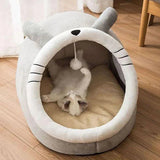 Funki Buys | Pet Beds | Cat Bed Warm Cozy Kitten Cat Cave - Pink - Rabbit / Cat Cave Bed / L / Plush - image 4
