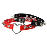 Women's Heart Choker Cosplay Collars - Black - Heart Choker - Medium - PU Leather - image 11