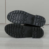 Women's Lace Up Over Knee Suede Boots - Black - Boots - 46 B - PU Patent Leather - image 11