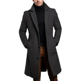 Men's Elegant 3/4 Casual Business Coats - Dark Grey - Jacket - 3XL - Polyester - image 18