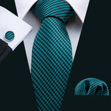 Funki Buys | Neckties | Men's 3 Pcs Shades of Teal Formal Tie Sets