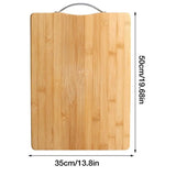 Bamboo Handle Chopping Boards - Beige 2 - 50cm x 35cm / XL - Bamboo - image 28