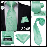Men's 3 Pcs Elegant Formal Silk Tie Sets - Blue/Gray - SN3242 - One Size - Silk - image 24