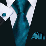 Funki Buys | Neckties | Men's 3 Pcs Shades of Teal Formal Tie Sets