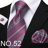 Funki Buys | Neckties | Men's 3 Pcs Striped Jacquard Tie Set