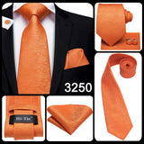 Men's 3 Pcs Elegant Formal Silk Tie Sets - Blue/Gray - SN3242 - One Size - Silk - image 25