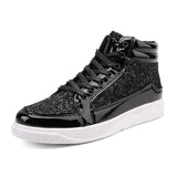 Men's Women's Bling Lace Up Sneakers - Gold - Bling Sneakers - 9.5 B - PU Leather - image 42