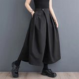 Men's Women's Gothic Wide Leg Pant Skirts - Black - Pant Skirt - 4XL - Cotton - image 11