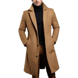 Men's Elegant 3/4 Casual Business Coats - Khaki - Jacket - 3XL - Polyester - image 17