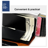 Unisex RFID Popup Card Holder - Brown - RFID Popup Card Wallet - 3.93 x 2.75 x 0.78" - PU Leather - image 21
