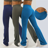 Women's Fashion Yoga Flare Leggings - Black - Yoga Pants - XXL - Polyester - image 13