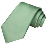 Funki Buys | Neckties | Men's 3 Pcs Sage Green Luxury Tie Set