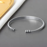Men's Women's Fish Symbol Bangle - Silver - Unisex Bracelet - Adjustable - Alloy/Silver Plated - image 4