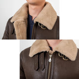 Men's Faux Leather Fleece Bomber Jacket - Black - Men's Jacket - 6XL - Genuine Leather - image 28