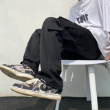Men's Loose Fit Long White Cargo Pants - White - Cargo Pants - XXXL - Polyester Denim - image 28