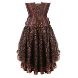 Women's Steampunk Cosplay Skirt Set - Black - Corset Skirt Set - 6XL - Polyester - image 11