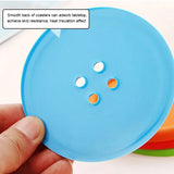 Button Shaped Silicone Coasters 5 Pcs - Medium - Silicone Rubber - image 20