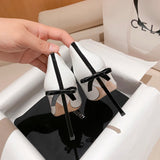 Women's Luxury Butterfly Bow High Stiletto - Pink 1 - 8cm Heel / Nude - 40 B - Genuine Leather - image 41