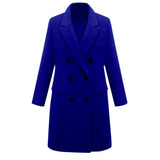Women's Long Slim Wool Blend Coat - Red - Double Breasted Coat - 6XL - Wool Blend - image 3