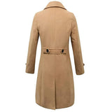 Men's Large Button Business Overcoat - Beige - Jacket - 3XL - Polyester - image 5