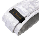 Men's 3 Pcs Formal White Silver Tie Sets - Silver Gray - MJ-0484 - One Size - Silk - image 6